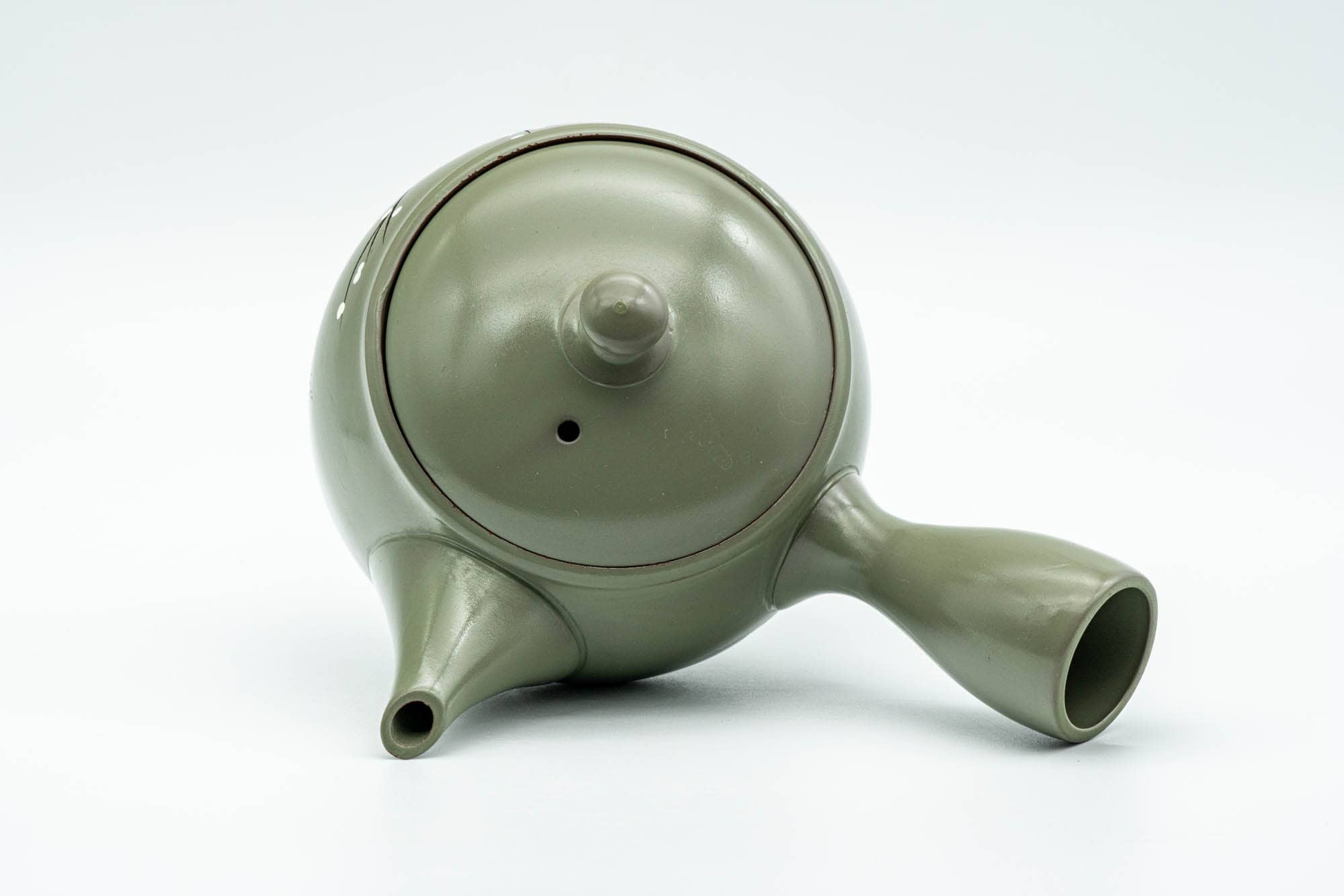 Japanese Kyusu - Plum Blossoms Green Ryokudei Tokoname-yaki Teapot - 250ml