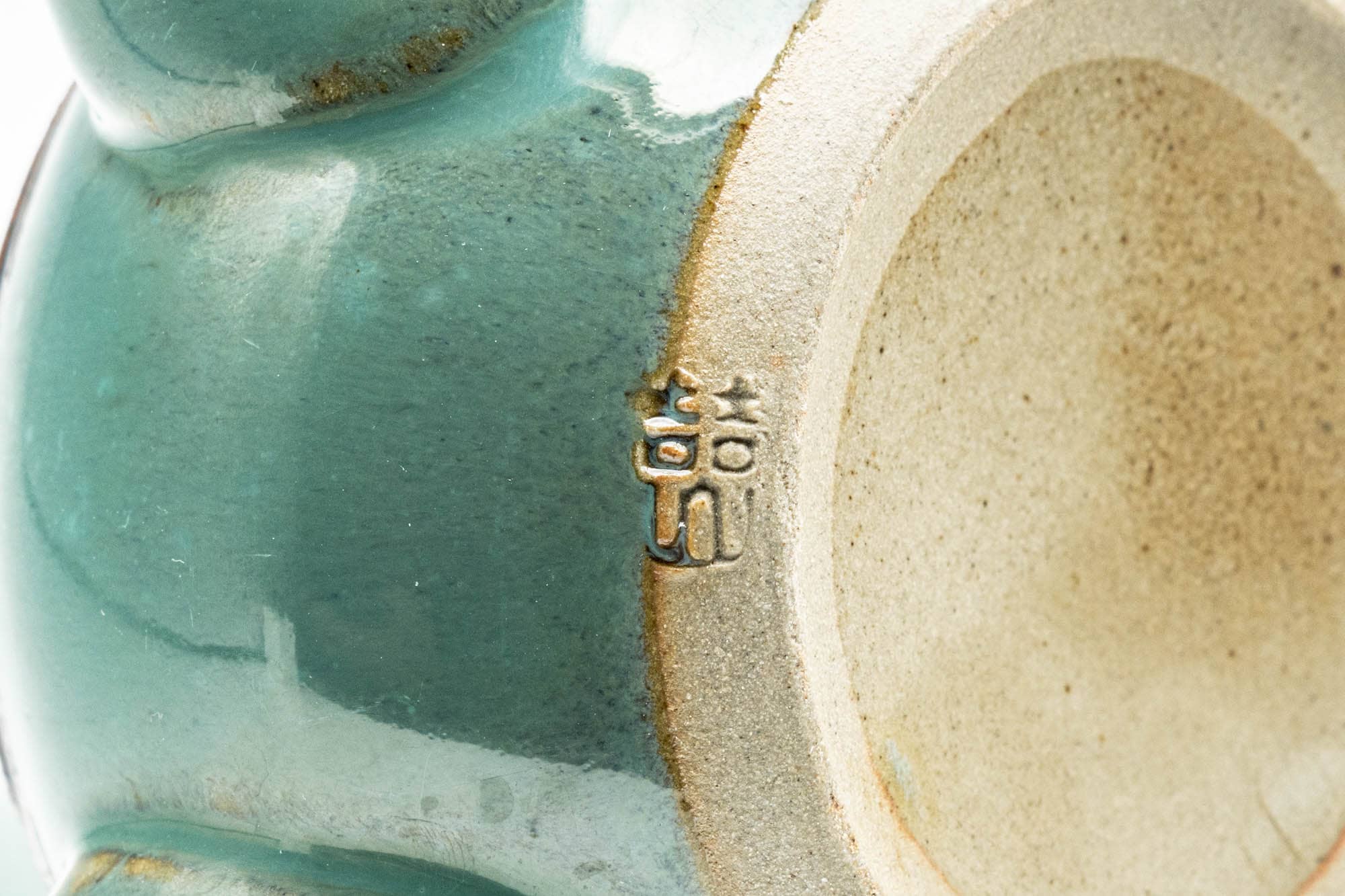 Japanese Kyusu - Green Teal Ceramic Debeso Teapot - 200ml