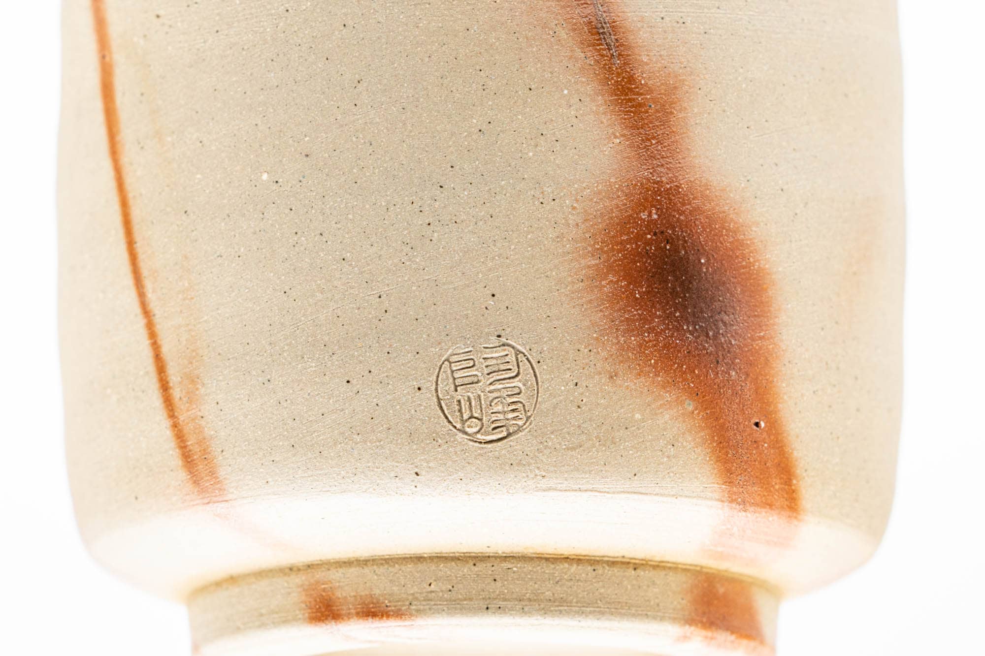 Japanese Teacup - Beige Hidasuki Bizen-yaki Yunomi - 180ml