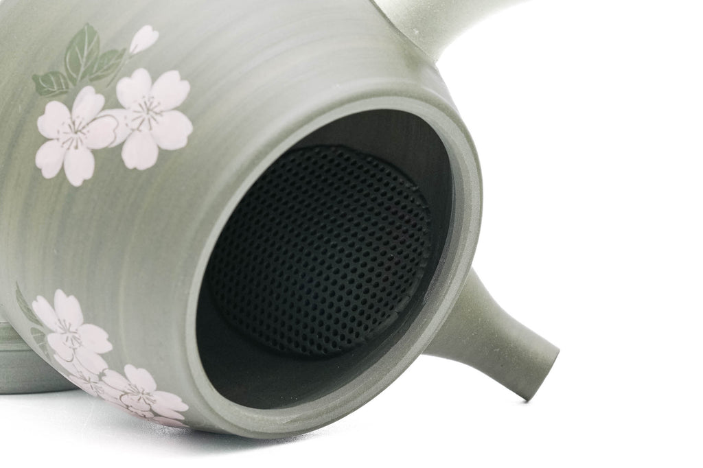 Green Ryokudei Sakura Tokoname Teapot - 270ml