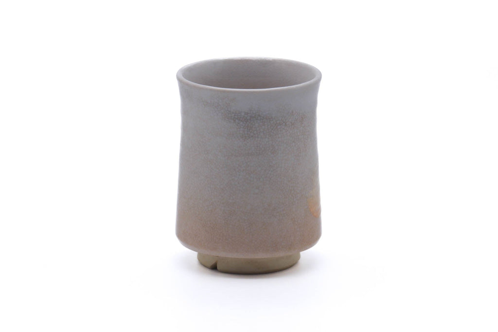 Japanese Teacup - Beige White Weathered Hagi-yaki Yunomi - 160ml