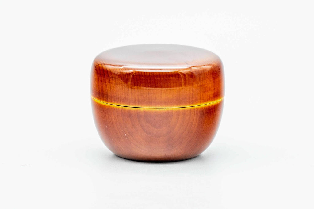Japanese Ko-Natsume - 小棗 Orange Lacquered Matcha Tea Caddy - 40ml