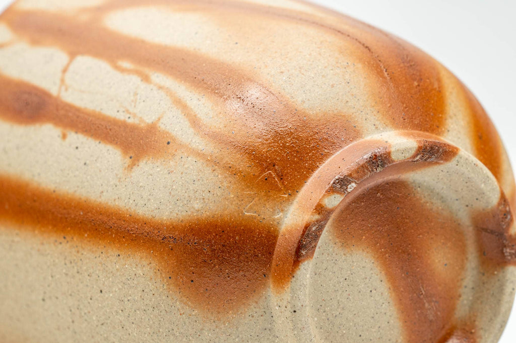 Japanese Teacup - 緋襷 Hidasuki Orange Rice Straw Fired Bizen-yaki Yunomi - 190ml