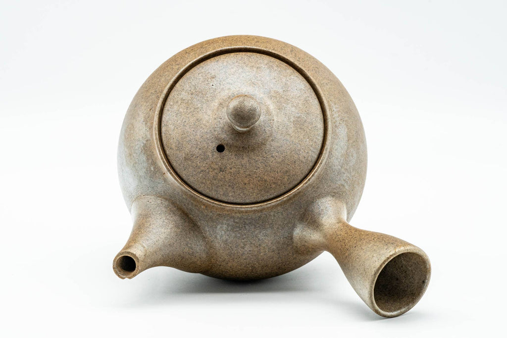 Japanese Kyusu - Beige Stoneware Bizen-yaki Debeso Teapot - 300ml