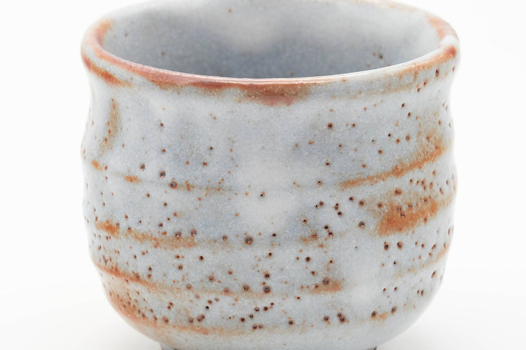 Japanese Teacup - Blue Orange Shino Glazed Mino-yaki Yunomi - 130ml