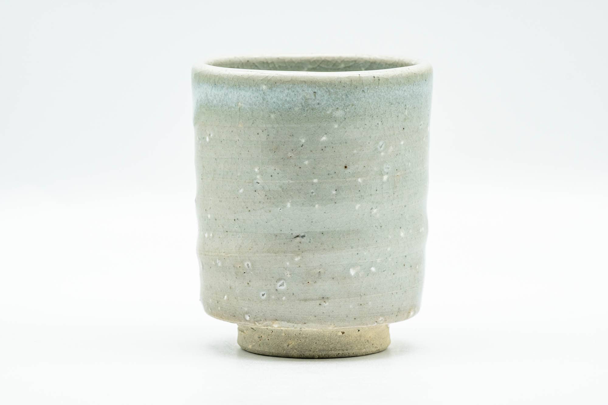 Japanese Teacup - Beige White Glazed Hagi-yaki Tsutsu-gata Yunomi - 140ml