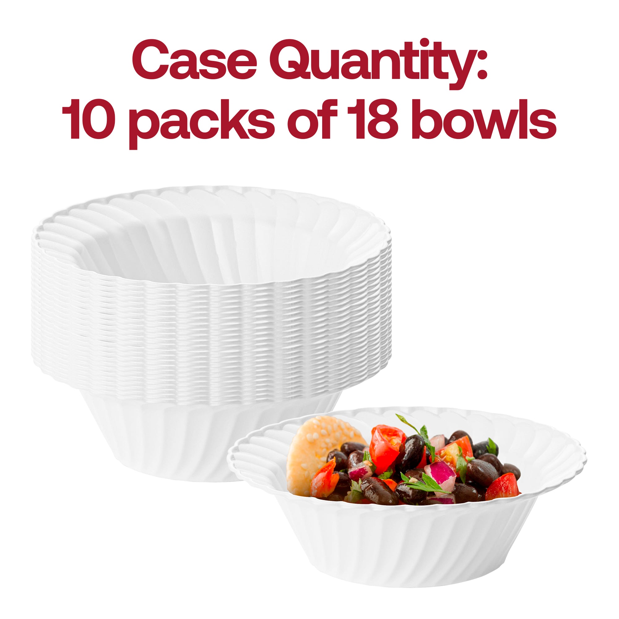 White Flair Plastic Dessert Bowls (5 oz.)