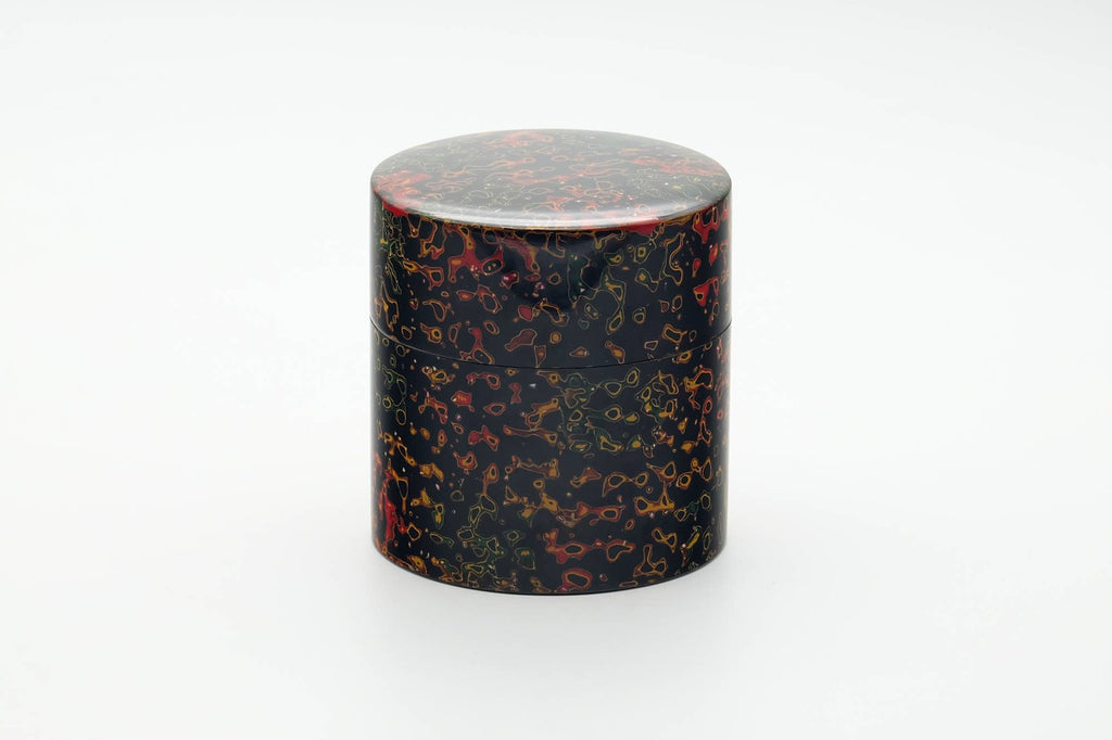 Japanese Chazutsu - 唐塗 Kara-nuri Urushi Lacquer Canister with Tea Scoop - 200ml