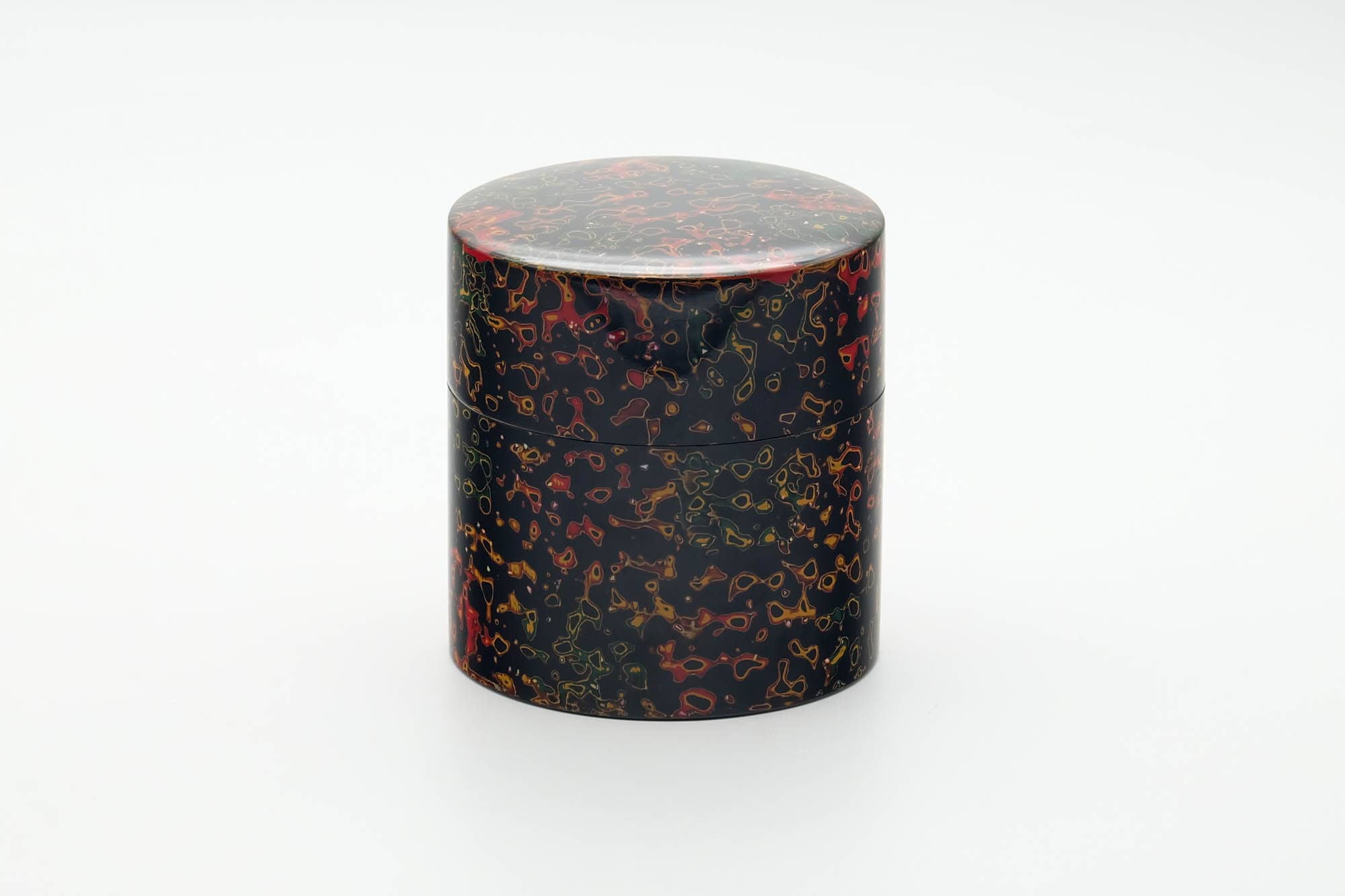 Japanese Chazutsu - 唐塗 Kara-nuri Urushi Lacquer Canister with Tea Scoop - 200ml