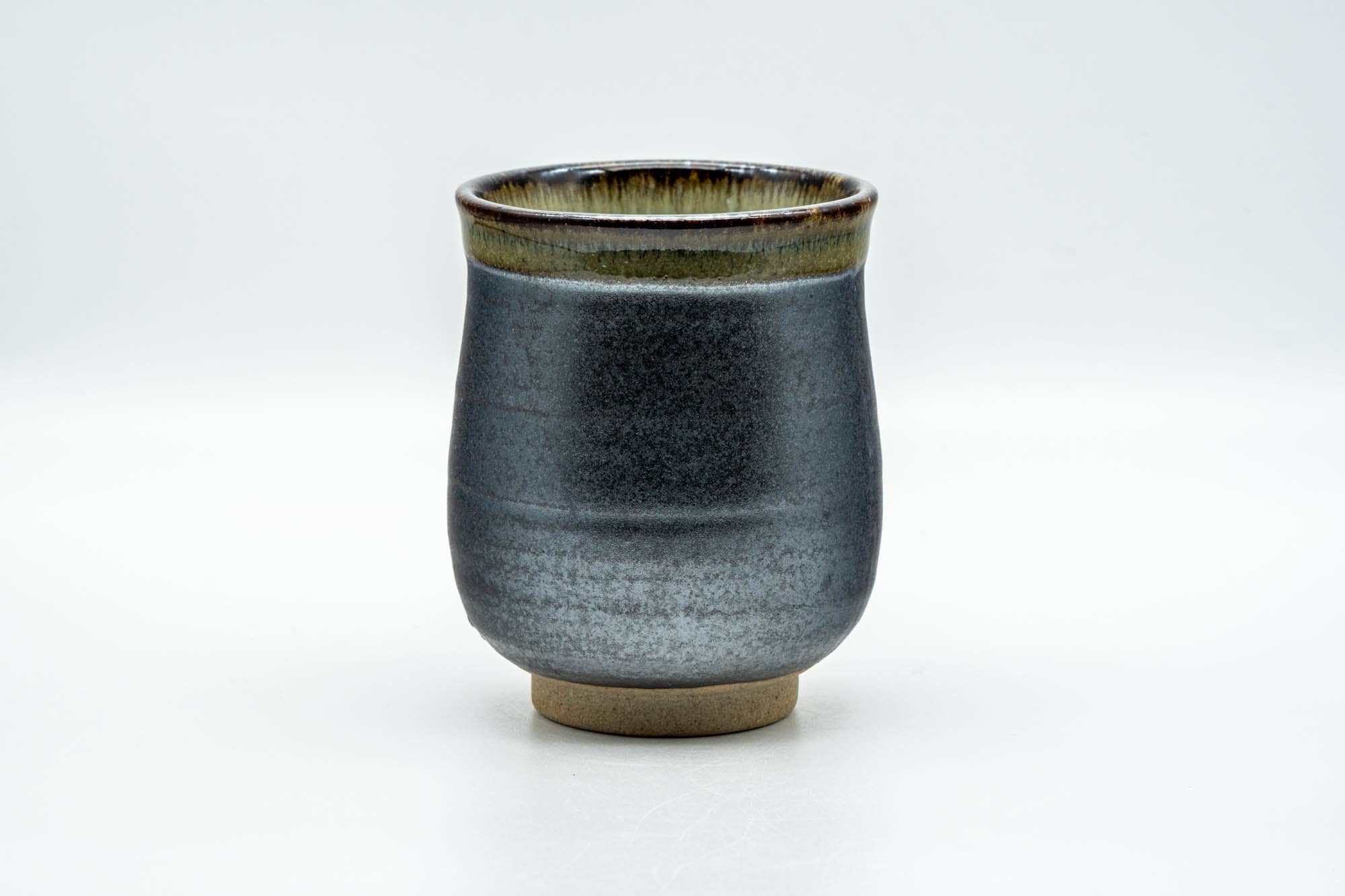 Japanese Teacup - Metallic Olive Green Glazed Yunomi - 220ml