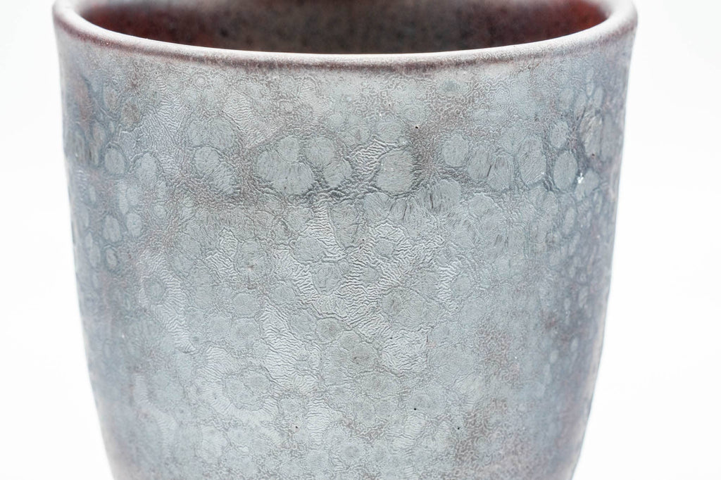 Japanese Teacups - Pair of Tenmoku Drip-Glazed Lidded Meoto Yunomi