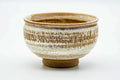 Japanese Matcha Bowl - Brown Milky White Glazed Chawan - 350ml