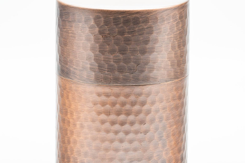 Japanese Chazutsu - 瑞正 Copper Hammered Tea Canister - 250ml
