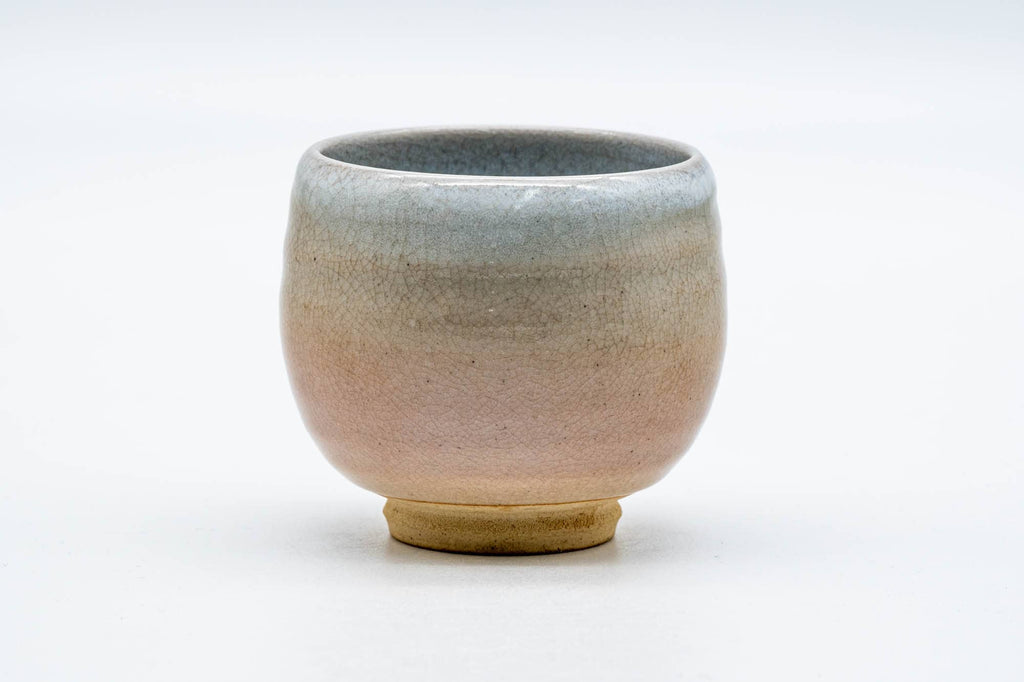 Japanese Teacup - Beige White Weathered Hagi-yaki Yunomi - 175ml