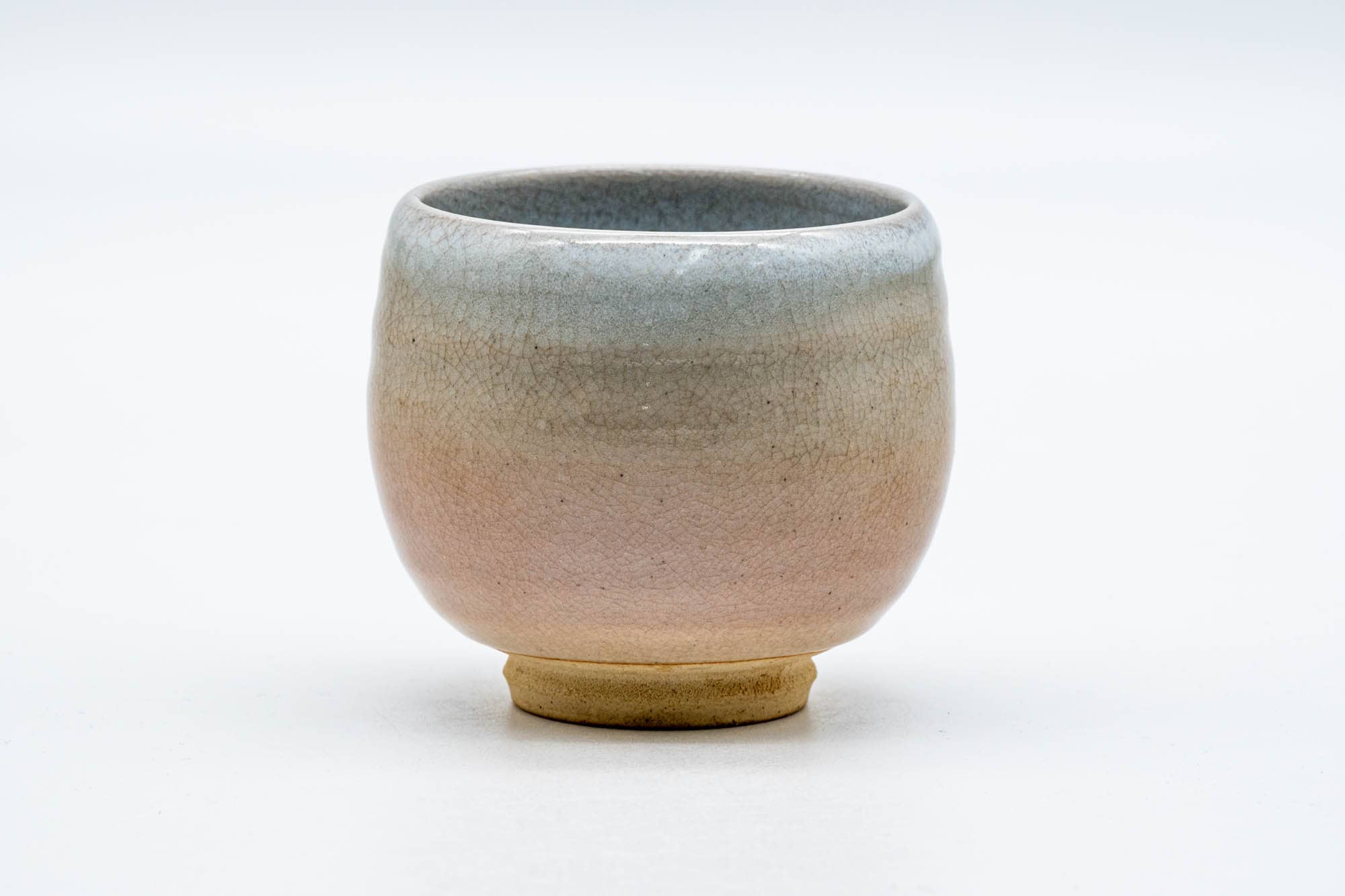 Japanese Teacup - Beige White Weathered Hagi-yaki Yunomi - 175ml