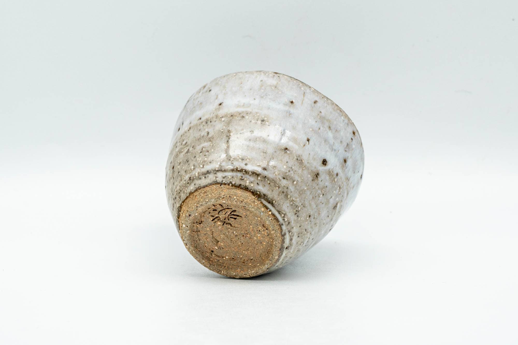 Japanese Teacups - Pair of Milky White Glazed Wabi-Sabi Guinomi - 60ml