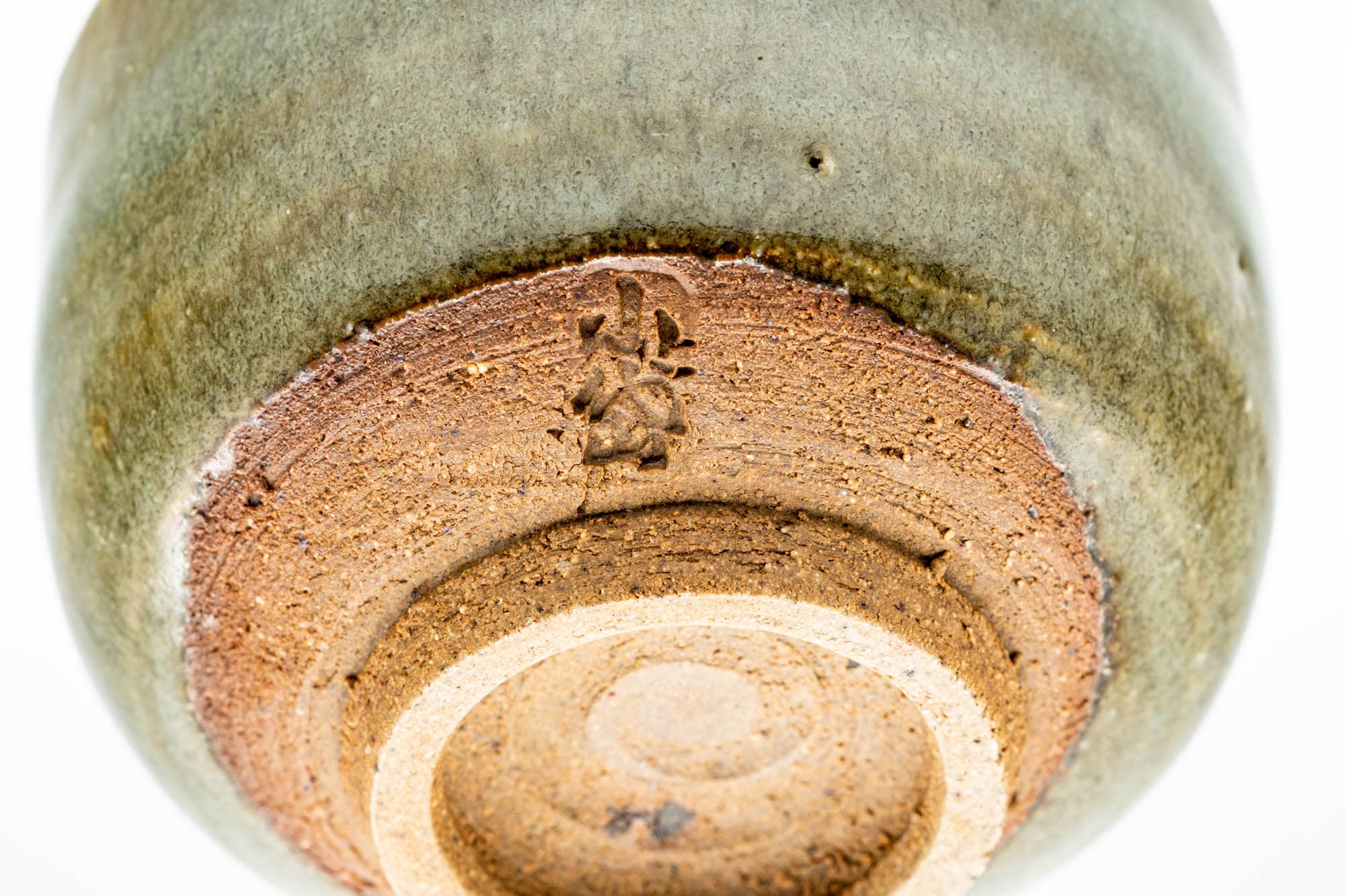 Japanese Teacup - Green Yellow Hare's Fur Glazed Yunomi - 110ml