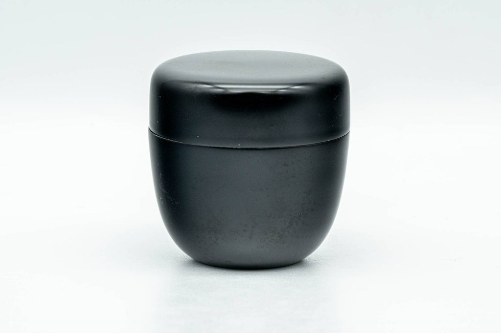 Japanese Natsume - Small Black Lacquered Wooden Matcha Tea Canister - Ko-natsume - 50ml
