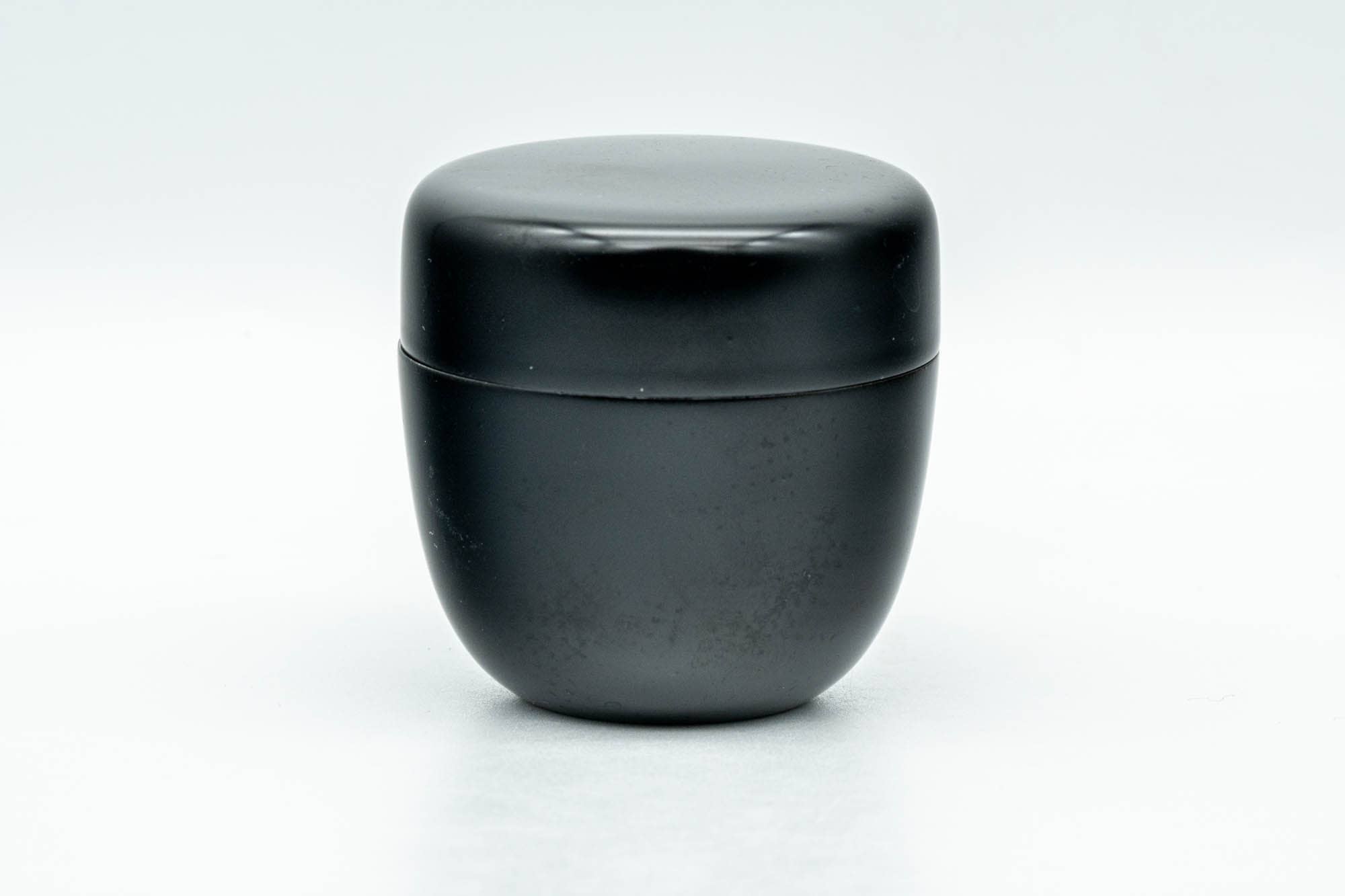 Japanese Natsume - Small Black Lacquered Wooden Matcha Tea Canister - Ko-natsume - 50ml
