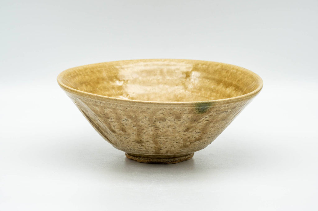 Japanese Matcha Bowl - Yellow Irabo Hira-gata Summer Chawan - 150ml