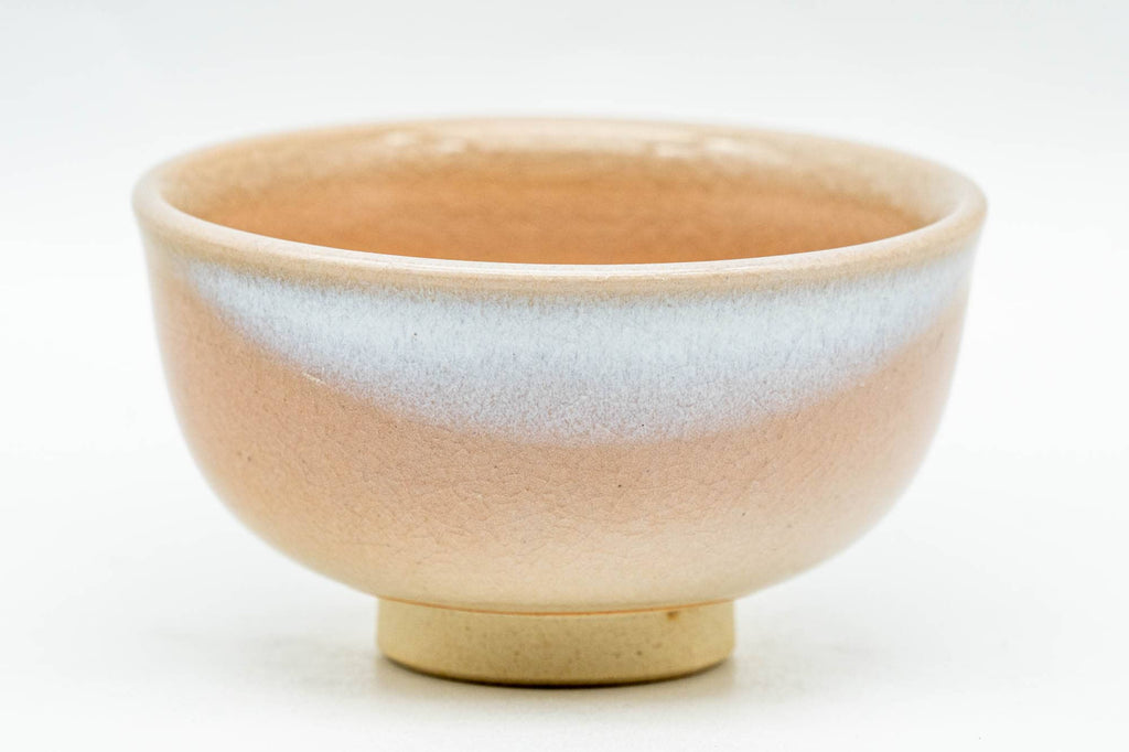Japanese Teacups - 天鵬山 Tsubaki Kiln - Pair of Pink White Hagi-yaki Guinomi - 40ml