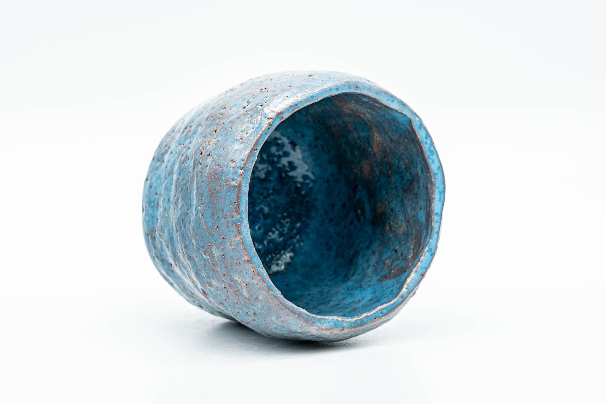 Japanese Teacup - Blue Shino Glazed Wabi-Sabi Yunomi - 150ml
