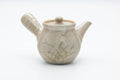 Japanese Kyusu - Floral Beige Glazed Ceramic Filter Teapot - 250ml