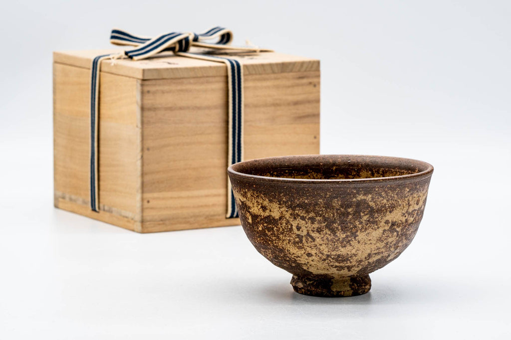 Japanese Matcha Bowl - 山口宏夢 Hiroshi Yamaguchi - 見谷窯 Midani Kiln - Ash Glazed Stoneware Seto-yaki Chawan - 300ml