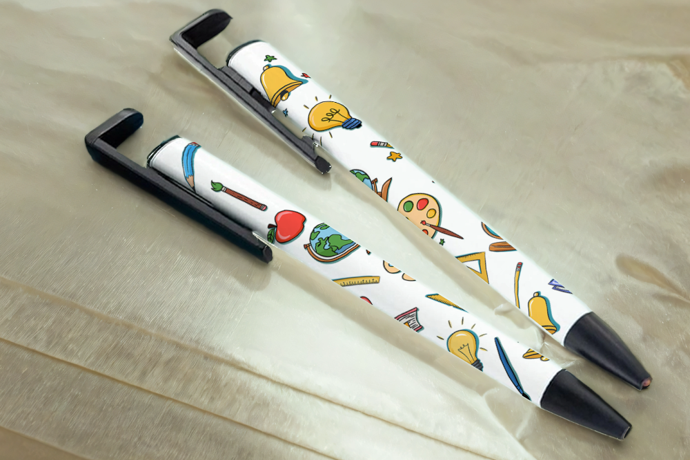 Assorted Ready to Press Sublimation - School Pen Wraps (9 Pack)