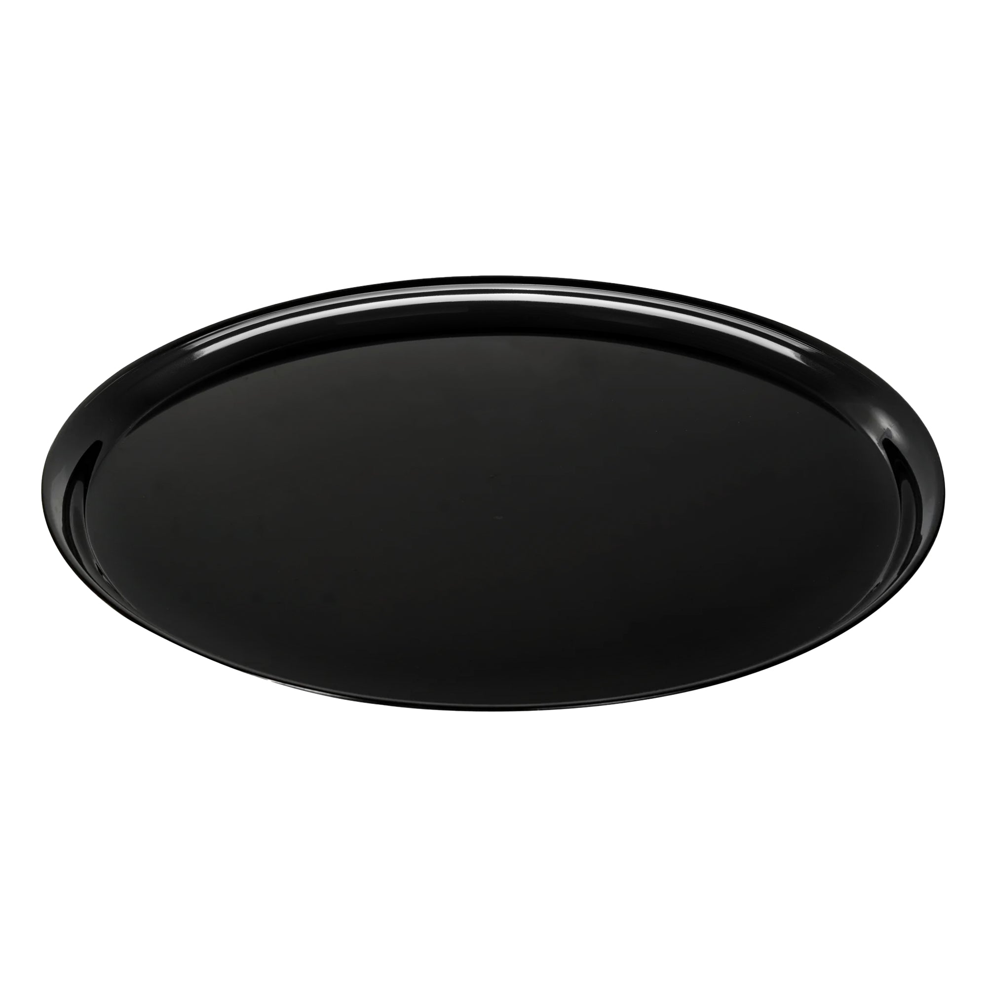 18" Black Round Plastic Trays