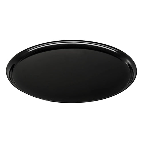 18" Black Round Plastic Trays