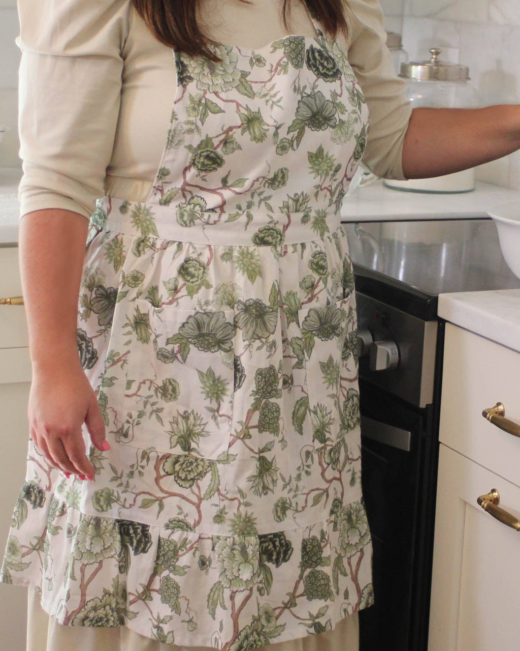 Florence Floral Apron Fern