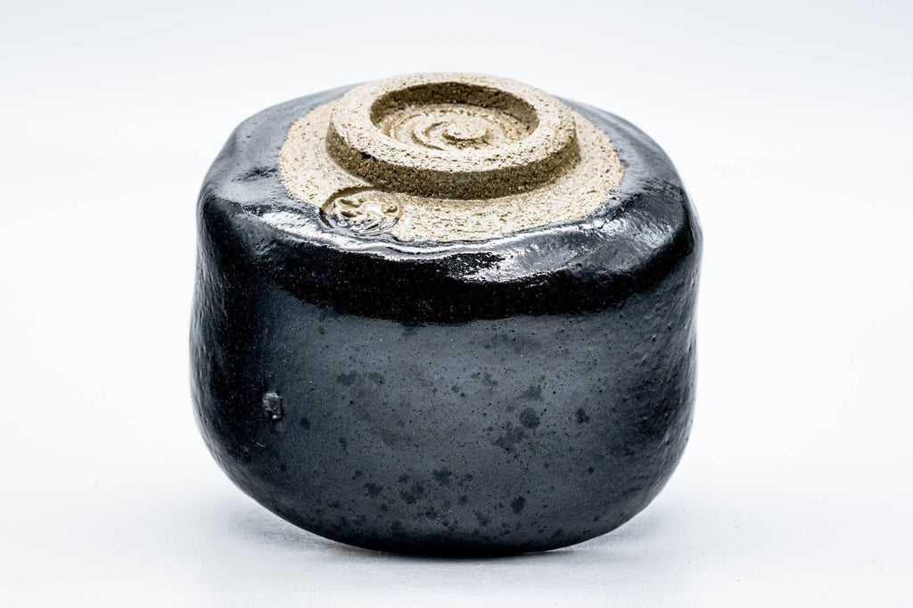 Japanese Matcha Bowl - 松楽窯 Shoraku Kiln - Black Egret Kuro-Raku Chawan - 400ml