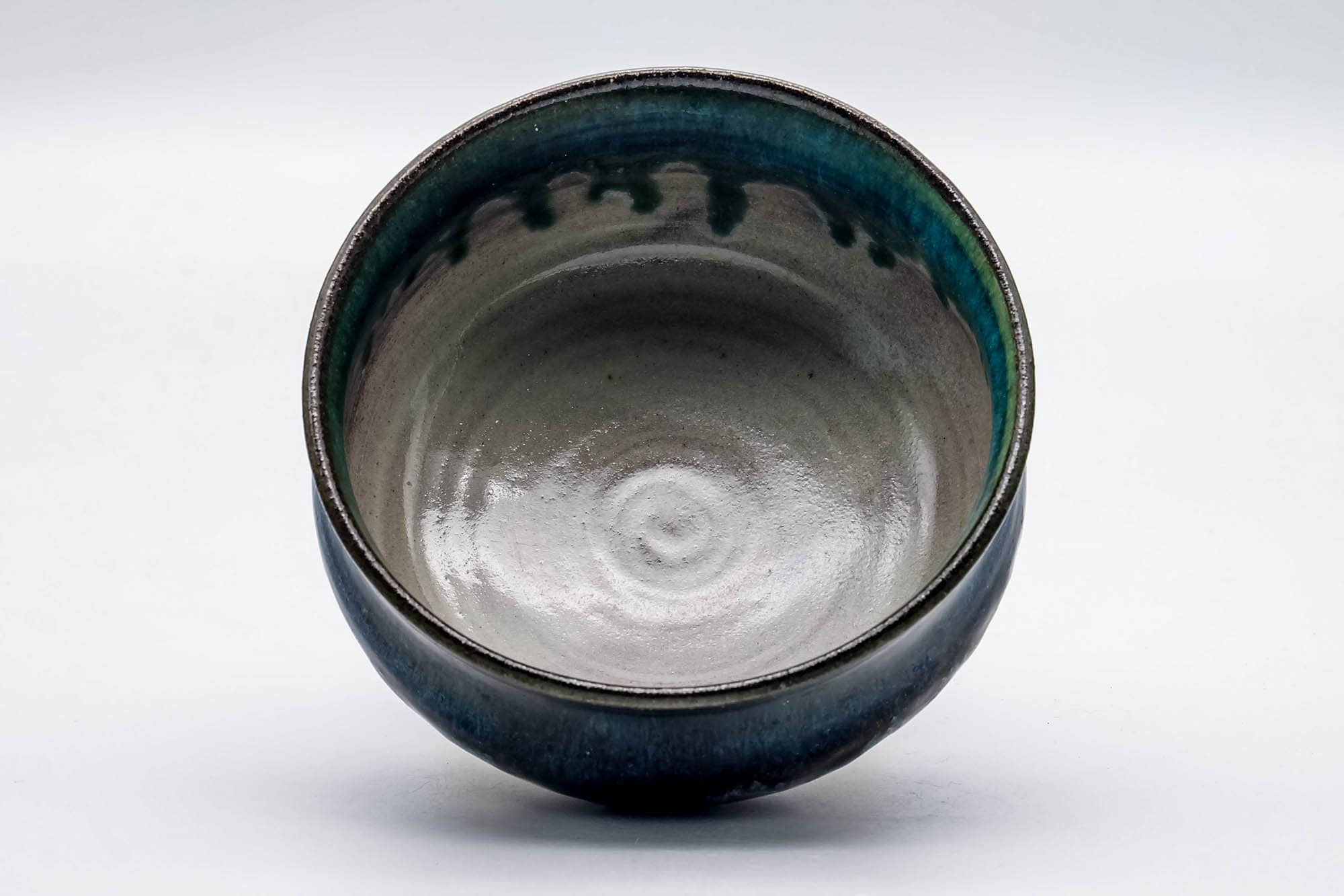 Japanese Kensui - Blue Drip-Glazed Tea Ceremony Water Bowl - 500ml