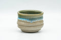 Japanese Teacup - Turquoise Glazed Agano-yaki Spiraling Guinomi - 45ml