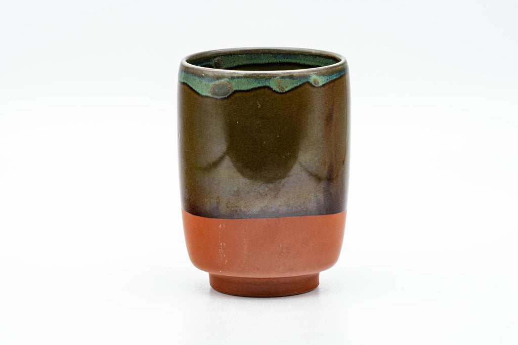 Japanese Teacup - Floral Brown Glazed Tokoname-yaki Yunomi - 180ml
