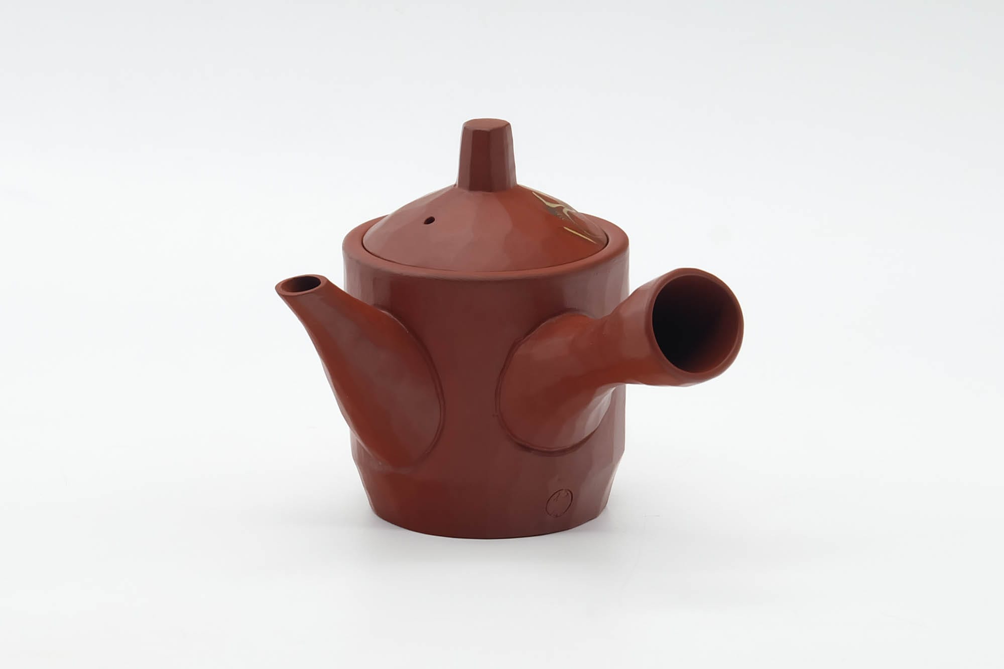 Japanese Kyusu - Abstract Nerikomi Red Shudei Tokoname Teapot - 100ml