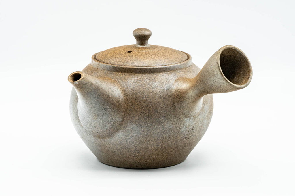 Japanese Kyusu - Beige Stoneware Bizen-yaki Debeso Teapot - 300ml