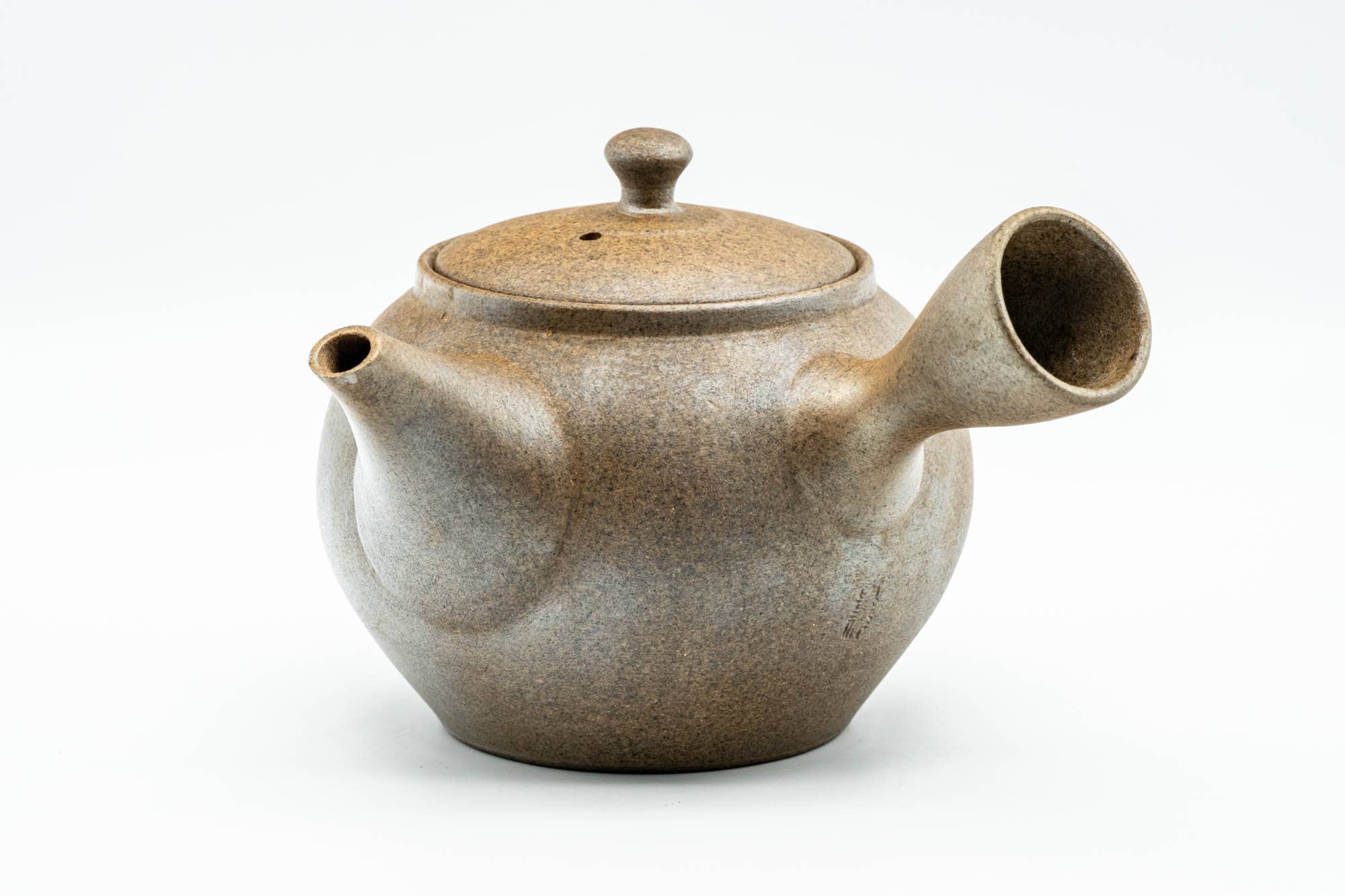 Japanese Kyusu - Beige Stoneware Bizen-yaki Debeso Teapot - 300ml