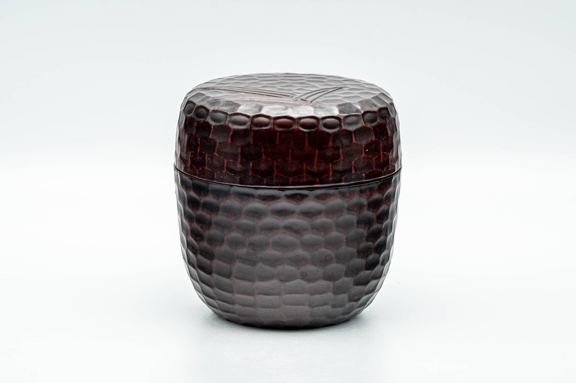Japanese Chazutsu - Burgundy Long Grass Plastic Tea Canister - 250ml