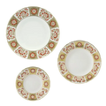 Royal Crown Derby Red Panel 18 Piece Dinner Set
