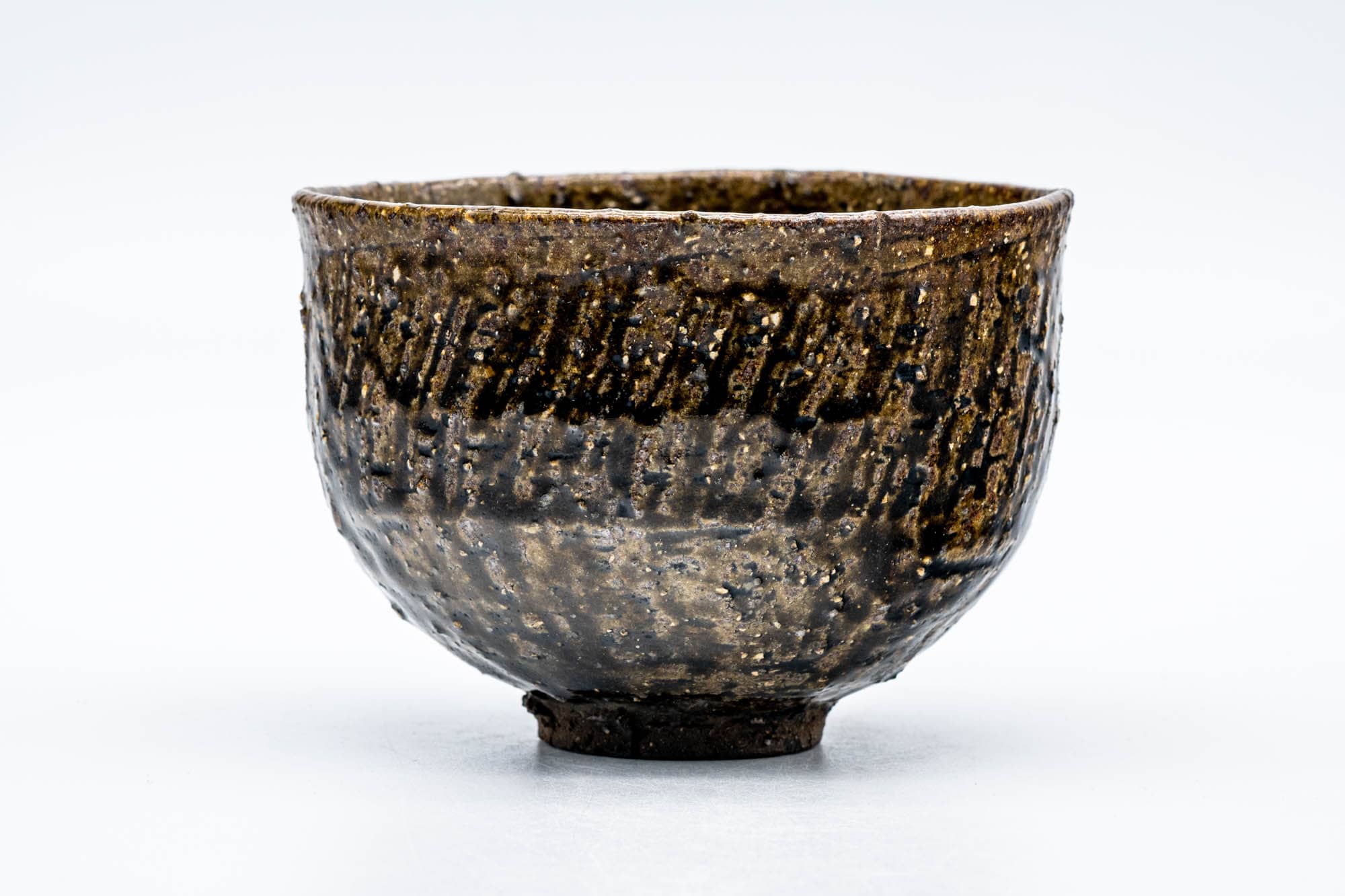 Japanese Matcha Bowl - Coarse Brown Glazed Chawan - 200ml