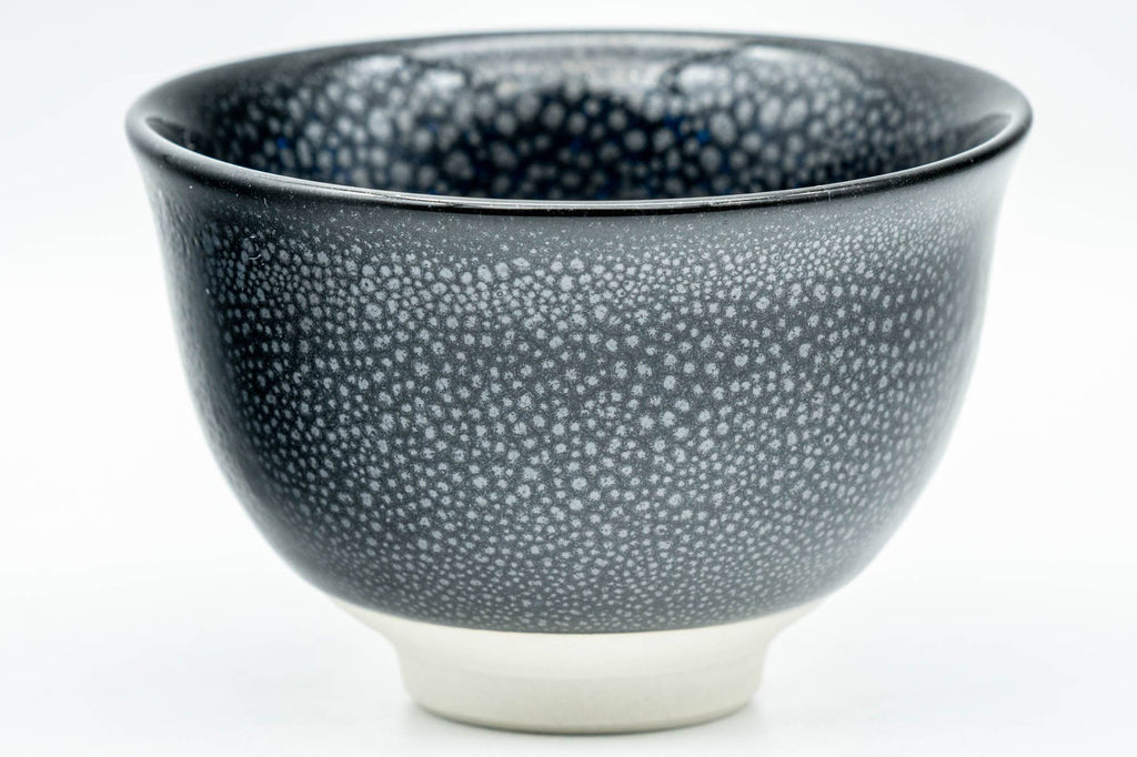 Japanese Teacup - 橘吉 Tachikichi - Black Blue Tenmoku Glazed Yunomi - 140ml