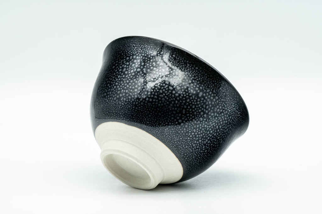 Japanese Teacup - 橘吉 Tachikichi - Black Blue Tenmoku Glazed Yunomi - 140ml