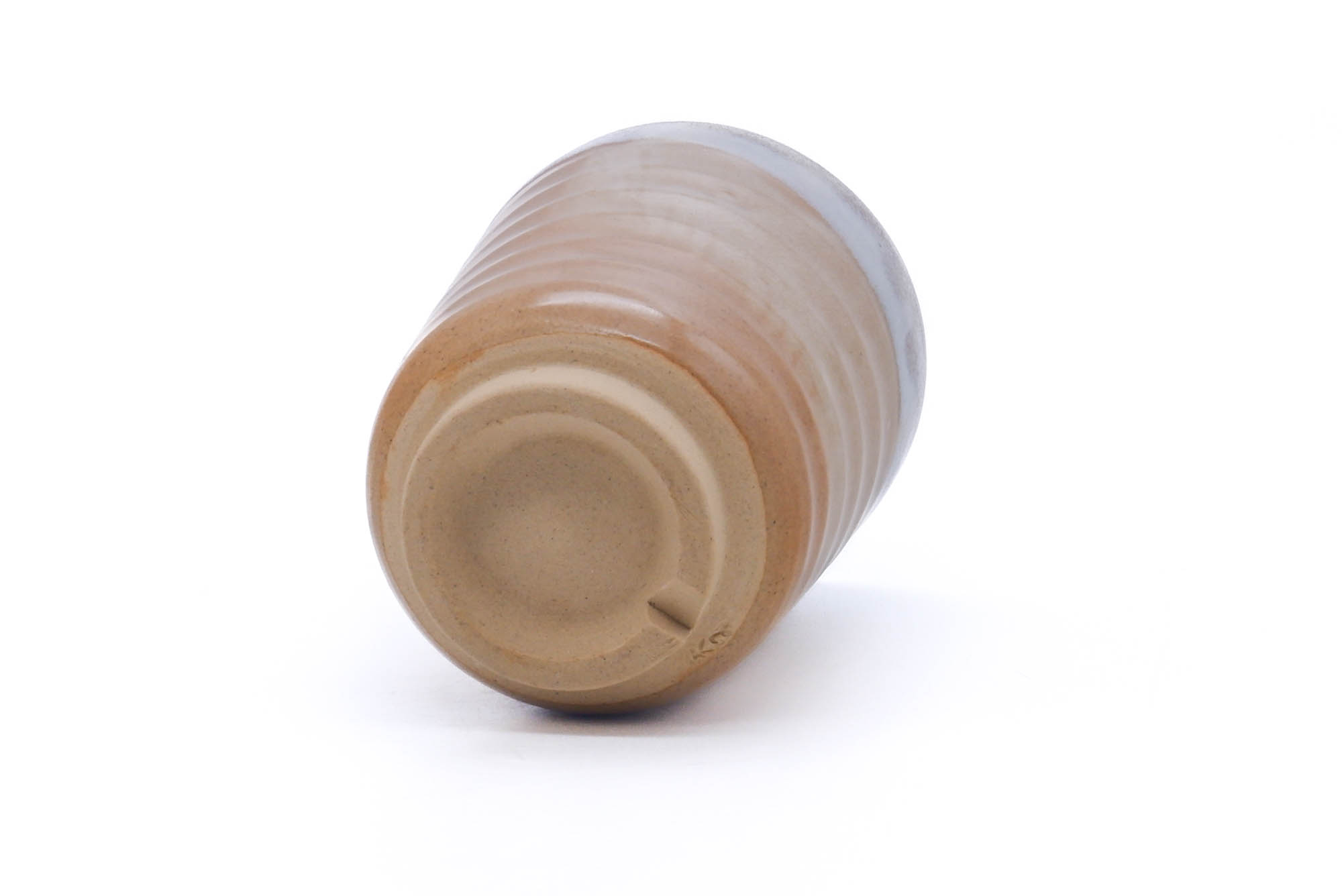 Japanese Teacup - Beige Milky White Hagi-yaki Yunomi - 150ml