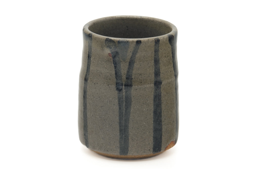Japanese Teacups - Pair of Striped Meoto Yunomi - 150ml