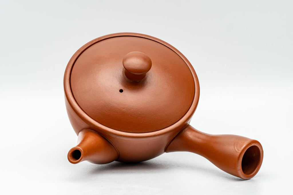 Japanese Kyusu - Akai Shinko 伸康 - Nerikomi Striped Tokoname-yaki Debeso Teapot - 150ml