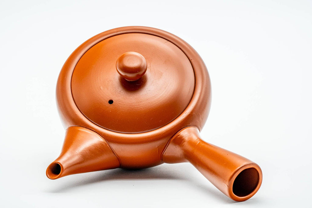 Japanese Kyusu - Smooth Red Shudei Tokoname-yaki Ceramic Teapot - 270ml