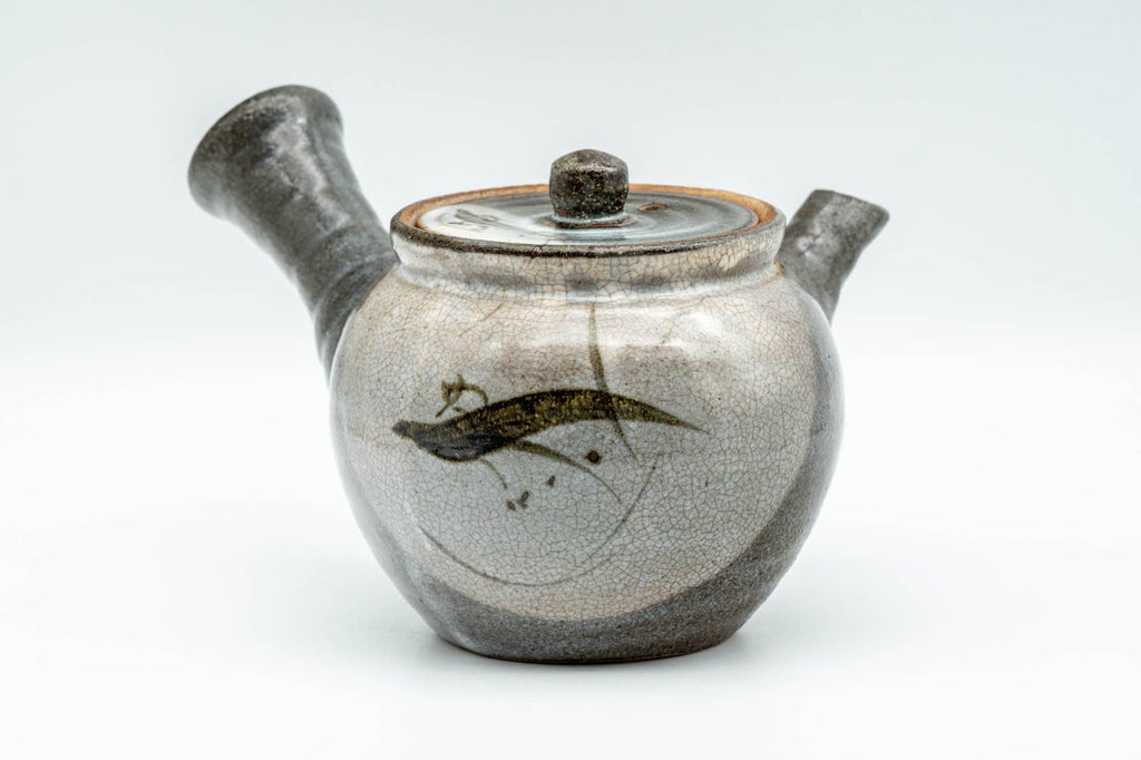 Japanese Kyusu - Bird Grey Karatsu-yaki Debeso Teapot - 350ml
