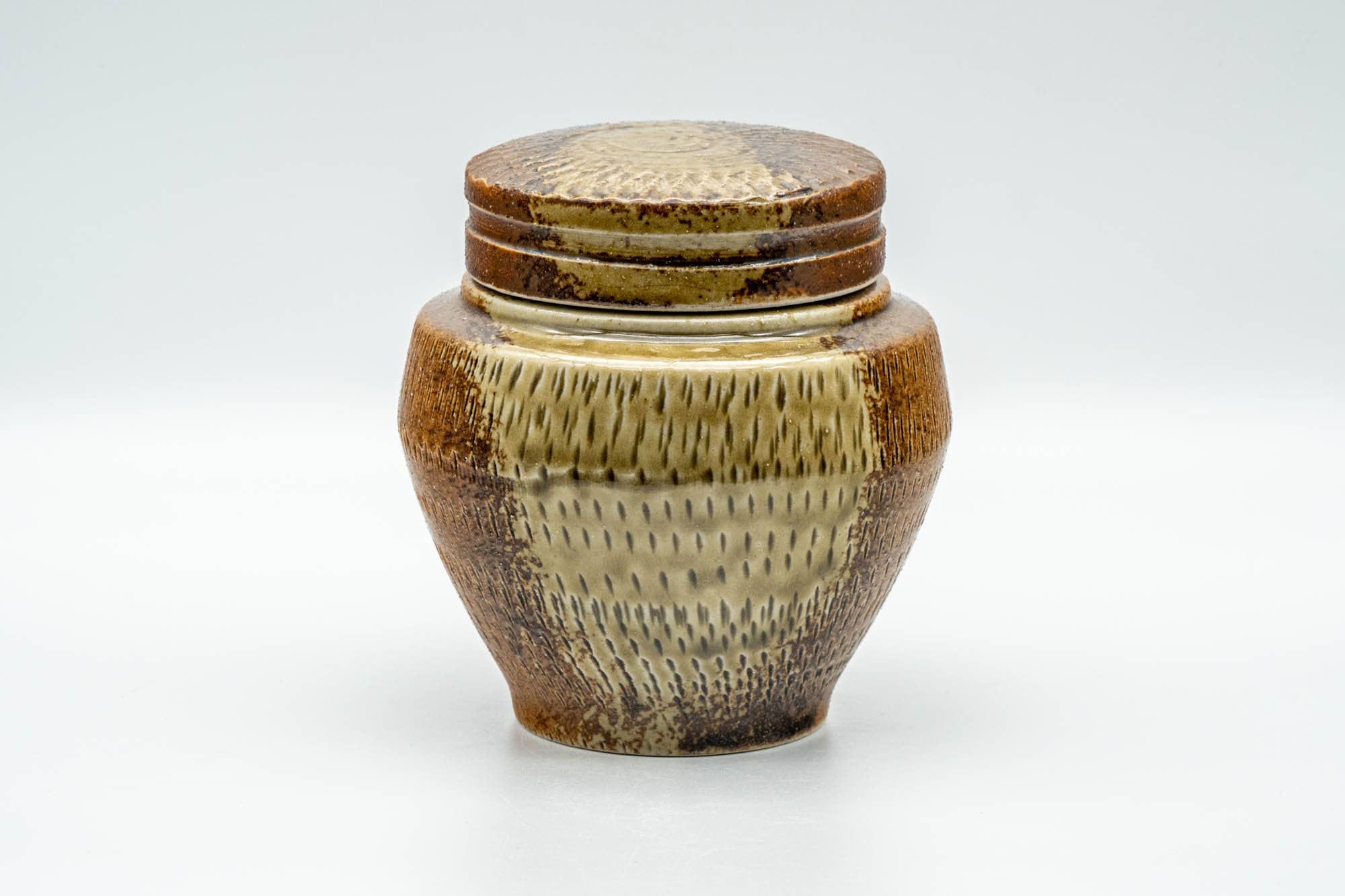 Japanese Chatsubo - 茶壺 Ash Glazed Shigaraki-yaki Tea Canister - 350ml
